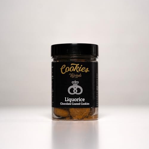 Liquorice Cookie Bites – 130g – Dänische Butterkekse mit Lakritz & Zartbitterschokolade – Handgemachte Premium-Cookies – Intensiv & außergewöhnlich von Cookies by Ejvinds