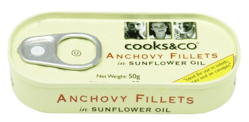 Cooks and Co Anchovy Filets in Sonnenblumenöl, 50 g, 10 Stück von Cooks & Co