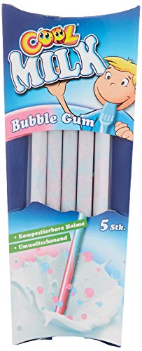 Cool Milk ÖKO Trinkhalme – 5 kompostierbare Trinkhalme, Bubble-Gum-Geschmack, nachhaltig & biologisch abbaubar, 30 g Cool Milk ÖKO Trinkhalme – 5 kompostierbare Trinkhalme, Bubble-Gum-Geschmack, nachhaltig & biologisch abbaubar, 30 g von Cool Milk