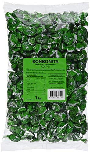 Cool Bonbonita Euka-Menthol ca. 165 Hustenbonbons im Beutel, 1er Pack (1 x 1 kg) von ROSHEN