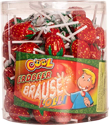 Cool Erdbeerlolli mit Brausefüllung 100 x 12g, 1200 g von Cool