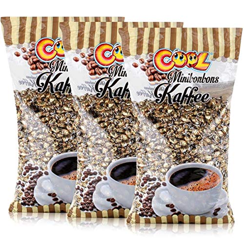 Cool Minibonbons Kaffee 3kg Hartkaramellen - mit Kaffeegeschmack (3er Pack) von Cool