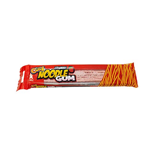 Cool Noodle Gum 12 Beutel, Kaugummi Schnüre, Kaugummi Band, Kinder lieben es- Erdbeer, 672 g von Cool