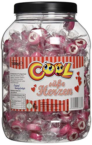 Cool Süße Herzen Bonbons in attraktiver Dose zum Wiederverschließen, 1er Pack (1 x 1 kg) von Cool
