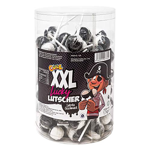 XXL Lucky Lutscher, 100 große Lakritz Lollis, 100 x 17g, 1700 g XXL Lucky Lutscher, 100 große Lakritz Lollis, 100 x 17g, 1700 g von Cool
