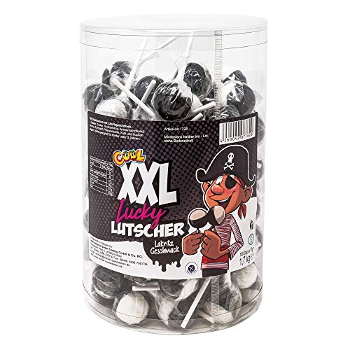 XXL Lucky Lutscher, 100 große Lakritz Lollis, 100 x 17g, 1700 g von Cool