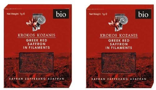 Krokos Kozanis Greek Red Saffron in Filaments 2x1g by Cooperative De Safran von Krocus Kozanis