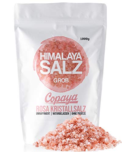 Rosa Kristalsalz "Himalaya Salz" | Grob | Unraffiniert & Ohne Zusätze | Natur Salz (1000g) von Copaya