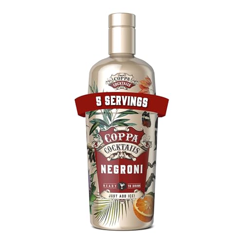 Coppa Cocktails - Negroni - 0,7L Glasflasche 14,9% Vol. - Fertig gemixter Cocktail - Ready to Serve - Ready to Drink - Italienischer Aperitif mit charaktervollem Geschmack Coppa Cocktails - Negroni - 0,7L Glasflasche 14,9% Vol. - Fertig gemixter Cocktail - Ready to Serve - Ready to Drink - Italienischer Aperitif mit charaktervollem Geschmack von Coppa Cocktails
