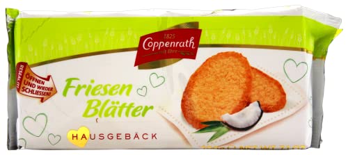 Coppenrath Hausgebäck Friesen Blätter Kokosgebäck, 14er Pack (14 x 200g) von Coppenrath