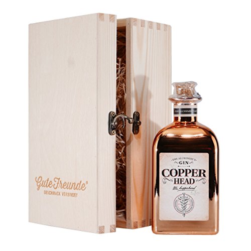 COPPERHEAD - The Alchemists Gin mit Geschenk-Holzkiste von Copperhead