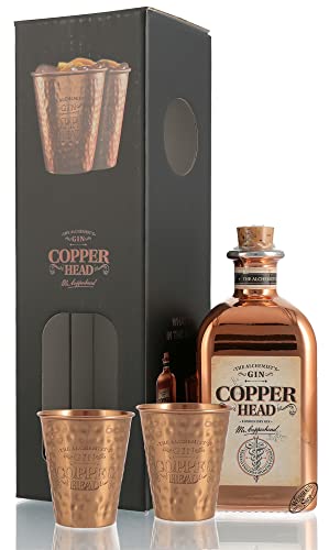 Copperhead London Dry Gin inklusiv 2 Kupferbecher (1 x 0.5 l) von Copperhead