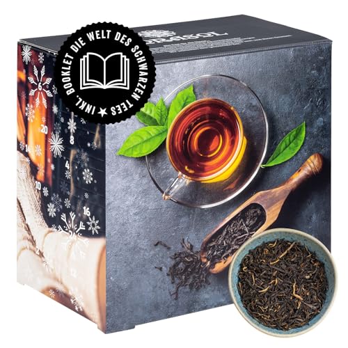 Corasol Premium Schwarztee-Adventskalender, 24 hochwertige Schwarze Tees aus aller Welt für Gourmets (178 g) von Corasol
