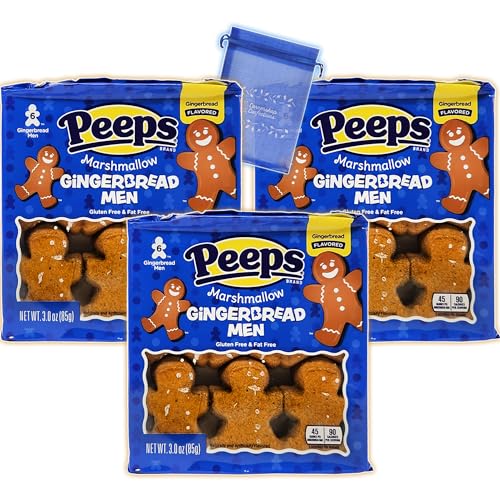 Peeps Lebkuchenmänner 18 Count Stocking Stuffer Bundle Pack – 3 einzeln versiegelte, geschenkbare 6 Marshmallow Lebkuchenmänner Tabletts – Strumpffüller, Urlaub Leckereien + Cornershop Confections Peeps Lebkuchenmänner 18 Count Stocking Stuffer Bundle Pack – 3 einzeln versiegelte, geschenkbare 6 Marshmallow Lebkuchenmänner Tabletts – Strumpffüller, Urlaub Leckereien + Cornershop Confections von Cornershop Confections