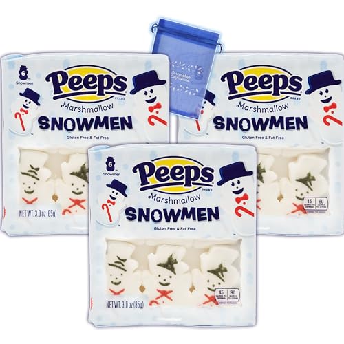 Peeps Schneemänner 18 Schneemänner Strumpffüller Bundle Pack – 3 einzeln versiegelte, geschenkbare 6 Marshmallow-Schneemänner Tabletts – Strumpffüller, Geschenk, Urlaub Leckereien – mit Cornershop Peeps Schneemänner 18 Schneemänner Strumpffüller Bundle Pack – 3 einzeln versiegelte, geschenkbare 6 Marshmallow-Schneemänner Tabletts – Strumpffüller, Geschenk, Urlaub Leckereien – mit Cornershop von Cornershop Confections