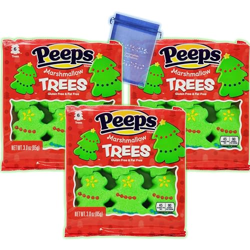 Peeps Trees 18 Tree Stocking Stuffer Bundle Pack – 3 einzeln versiegelte, geschenkbare 6 Marshmallow-Weihnachtsbaum-Tabletts – Strumpffüller, Geschenk, Urlaubsleckerei – mit Cornershop Confections Peeps Trees 18 Tree Stocking Stuffer Bundle Pack – 3 einzeln versiegelte, geschenkbare 6 Marshmallow-Weihnachtsbaum-Tabletts – Strumpffüller, Geschenk, Urlaubsleckerei – mit Cornershop Confections von Cornershop Confections
