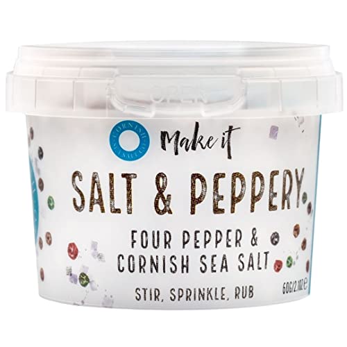 Cornish Pinch Salt and Pepper Sea Salt 60 g (Pack of 4) von Cornish Sea Salt