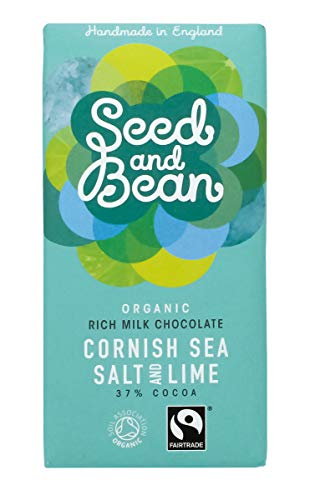 Seed and Bean - Organic Cornish Sea Salt & Lime Rich Milk Chocolate Bar - 85g von Seed and Bean
