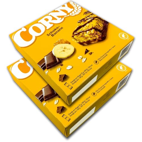 2 er Pack Corny Schoko-Banane Riegel 2 x 150 g (12 Riegel a 25g) von Corny