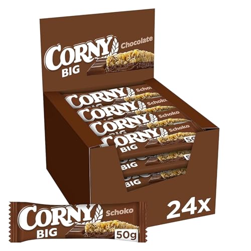 Müsliriegel Corny BIG Schoko, mit Erdnüssen und Schoko, Großpackung 24x50g von Corny