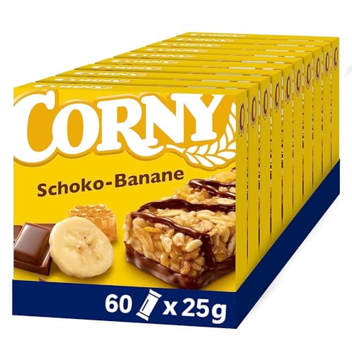 Müsliriegel Corny Classic Schoko-Banane, mit Schokolade und Banane, 60x25g von Corny