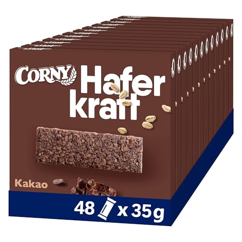 Corny Haferkraft Kakao, Haferriegel 12er Pack (12 x 140g Schachtel) von Corny