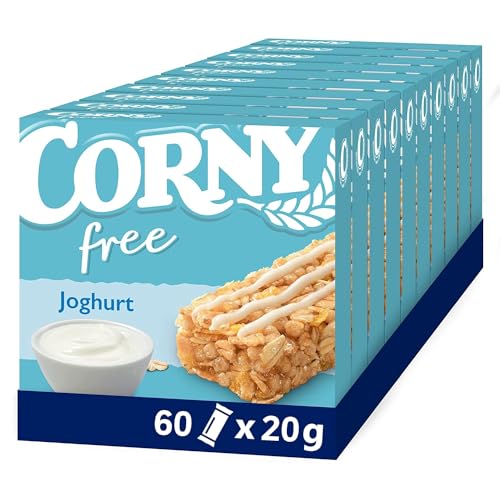 Müsliriegel Corny free Joghurt, ohne Zuckerzusatz, 68 kcal pro Riegel, 60x20g von Corny