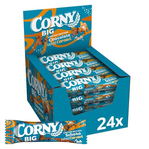 Müsliriegel Corny BIG Schoko Salted Caramel, mit Schokolade und gesalzenem Karamell, Großpackung 24x40g Müsliriegel Corny BIG Schoko Salted Caramel, mit Schokolade und gesalzenem Karamell, Großpackung 24x40g von Corny