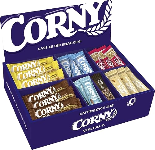 Corny Mix Box - Müsliriegel, Haferriegel und Nussriegel Großpackung, 75 Riegel von Corny