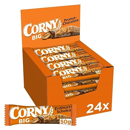Corny Big Erdnuss-Schoko - Müsliriegel mit Erdnüssen und Schokolade, 24 x 50g , 50g (24er Pack) von Corny