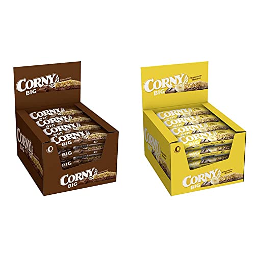 Corny Big Schoko, Müsliriegel, 24er Pack (24 x 50g) & Big Schoko-Banane, Müsliriegel, 24er Pack (24 x 50g) von Corny