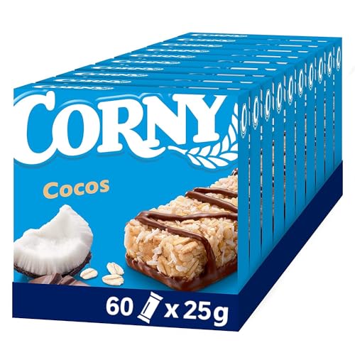 Müsliriegel Corny Classic Cocos, mit Cocos und Schokolade, 60x25g von Corny