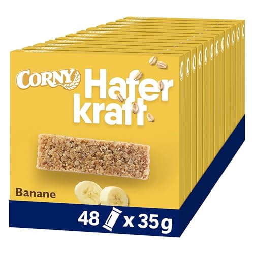 Corny Haferkraft Banane, Haferriegel 12er Pack (12 x 140g Schachtel) von Corny