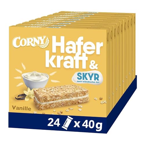Haferriegel Corny Haferkraft Skyr Vanille, ohne Zuckerzusatz, 24x40g von Corny
