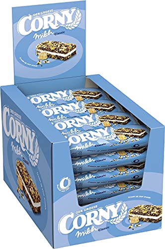 Corny Milch Classic - Der große Riegel, Milchsandwich 24er Pack (24 x 40g) von Corny
