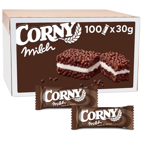 Corny Milch Dark & White, Milchsandwich 100 Riegel à 30 g Corny Milch Dark & White, Milchsandwich 100 Riegel à 30 g von Corny