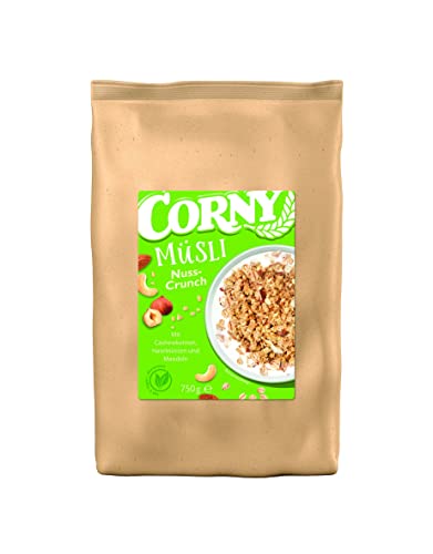 Corny Müsli Nuss Crunch, Knuspermüsli, vegan, 750g von Corny