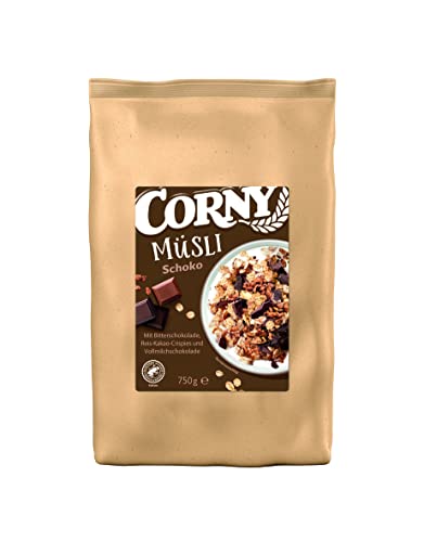 Corny Müsli Schokolade, ballaststoffreiches Schokomüsli, 750g von Corny