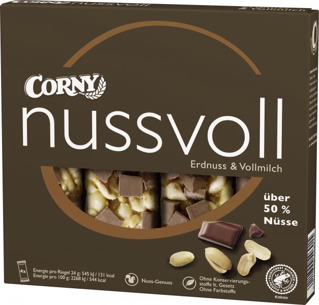 Corny Nussvoll Erdnuss & Vollmilch Corny Nussvoll Erdnuss & Vollmilch von Corny