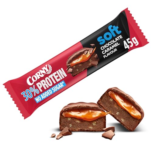 Corny Soft Protein Chocolate-Caramel Flavour, 30 Prozent Protein, Eiweißriegel ohne Zuckerzusatz von Corny