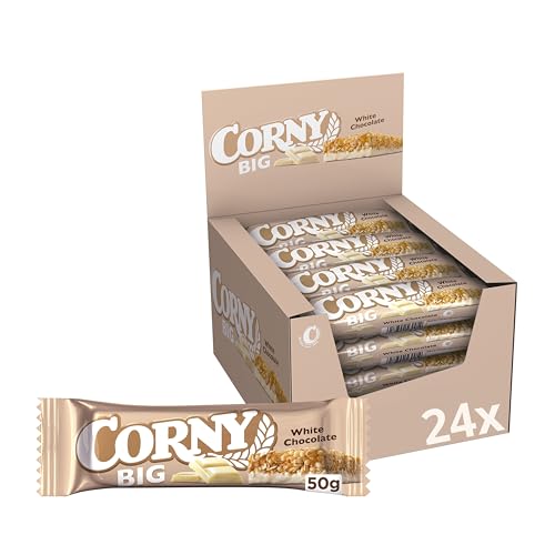 Müsliriegel Corny BIG White Chocolate, mit weißer Schokolade, Großpackung 24x40g von Corny