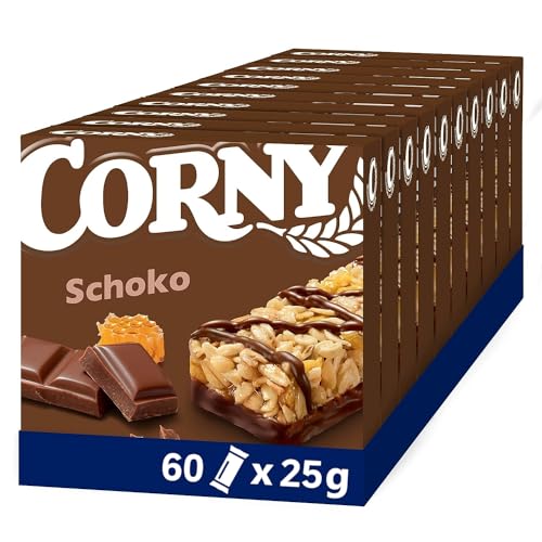 Müsliriegel Corny Classic Schoko, mit leckerer Vollmilch Schokolade, Multipack 60x25g Müsliriegel Corny Classic Schoko, mit leckerer Vollmilch Schokolade, Multipack 60x25g von Corny