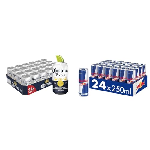 Corona Extra Premium Lager Dosenbier (24 X 0.33 l) und Red Bull Energy Drink (24 x 250 ml) von Corona