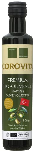 Corovita Bio-Olivenöl | Bio | natives Olivenöl extra | kaltgepresst | 100% aus der Türkei | Region Izmir/Manisa | 500ml | Hersteller & Erzeuger: Familie Acar | Premium Qualität von Corovita