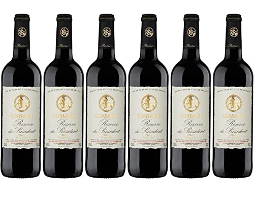 Corsaire - Rotwein aus Korsika, Réserve du Président IGP Ile de Beauté (6 x 0,75 L) von Liakai