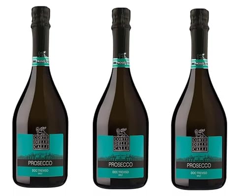 Corte Delle Calli Prosecco Spumante DOC Treviso Brut a 750ml grünes Ettikett (3 x 0,75l) von Corte delle Calli