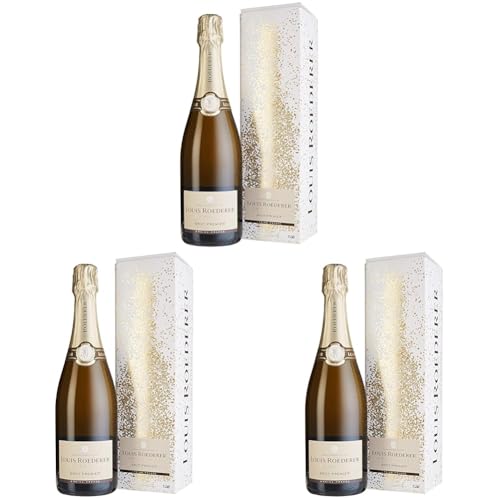 Louis Roederer Champagne Brut Premier in Grafik Geschenkpackung Champagner (1 x 0.75 l) (Packung mit 3) von Cosecha Privada