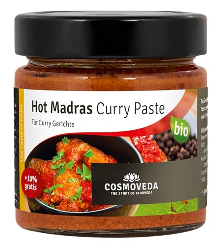 Cosmoveda Bio Hot Madras Curry Paste, 175 g von Cosmoveda