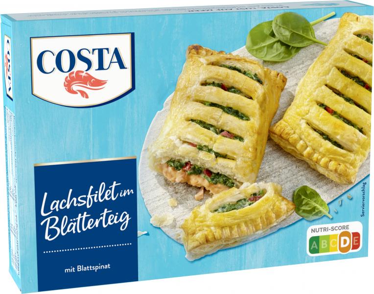 Costa Lachsfilet im Blätterteig mit Blattspinat Costa Lachsfilet im Blätterteig mit Blattspinat von Costa