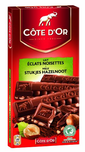 Côte d'Or Brüsseler Nuss mit Haselnuss-Stückchen 200 g, 3er Pack (3 x 200 g) von Côte d'Or